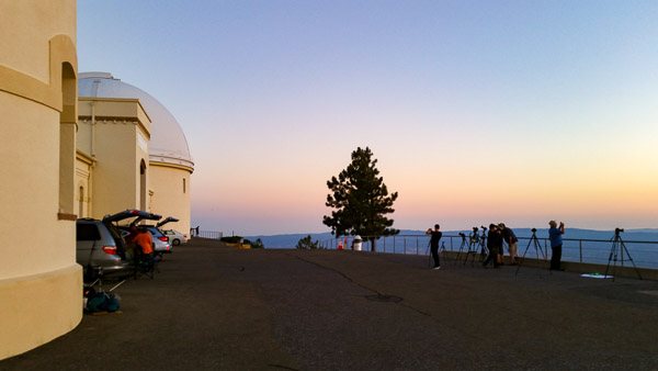 Lick Observatory on Mount Hamilton, setting up cameras to photograph the Milkyway